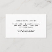 幾何学的パターン |メイクアップとハサミ 名刺 (裏面)