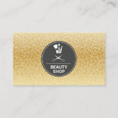 幾何学的パターン |メイクアップとハサミ 名刺 (正面)