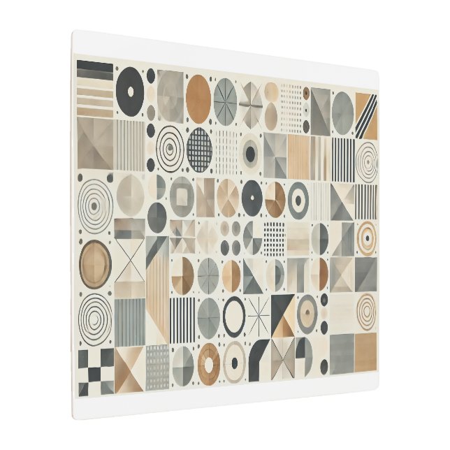 幾何学的パターン メタルプリント (アングル)