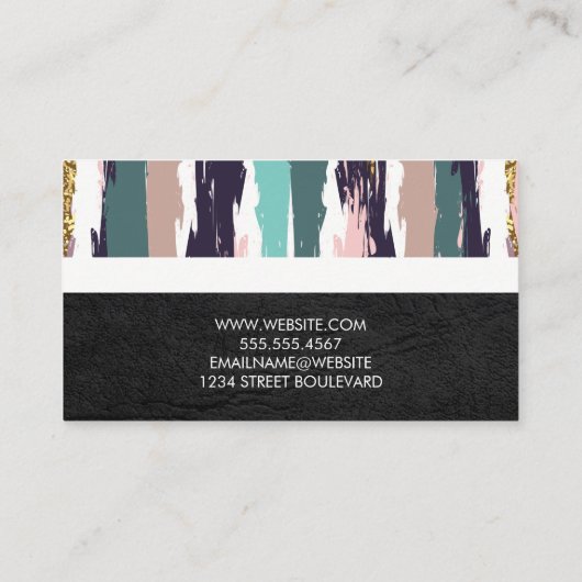 幾何学的パターン | レザー | パタ芸術的ーン 名刺 (裏面)