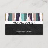 幾何学的パターン | レザー | パタ芸術的ーン 名刺 (正面)