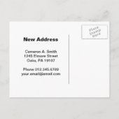 幾何学的パターン | 住所はがきの変更 案内ポストカード (裏面)