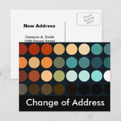 幾何学的パターン | 住所はがきの変更 案内ポストカード (正面/裏面)