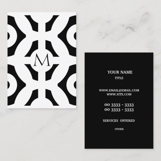 幾何学的パターン 名刺 (正面/裏面)