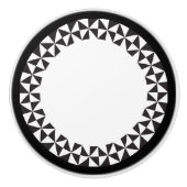 幾何学的パターン |白と黒 セラミックノブ (正面)