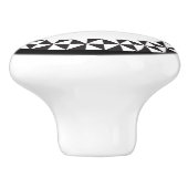 幾何学的パターン |白と黒 セラミックノブ (側面)
