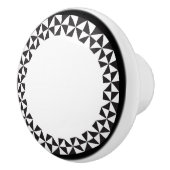 幾何学的パターン |白と黒 セラミックノブ (右)