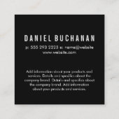 幾何学的パターン |竹のアイコン スクエア名刺 (裏面)