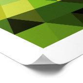 幾何学的パターン |緑の三角形 ポスター (角)