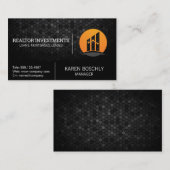 幾何学的パターン |財務ロゴ 名刺 (正面/裏面)