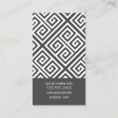 幾何学的パターン/金ゴールド金属 名刺 (裏面)