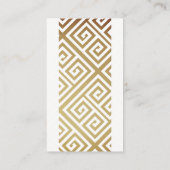 幾何学的パターン/金ゴールド金属 名刺 (裏面)