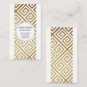 幾何学的パターン/金ゴールド金属 名刺 (正面/裏面)