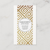 幾何学的パターン/金ゴールド金属 名刺 (正面)