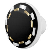 幾何学的パターン |金ゴールド、白、黒 セラミックノブ (右)