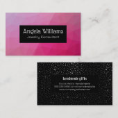 幾何学的パターン |金属きらめく 名刺 (正面/裏面)