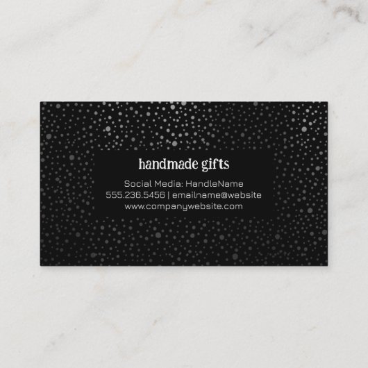 幾何学的パターン |金属きらめく 名刺 (裏面)