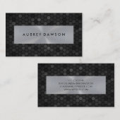 幾何学的パターン |金属バナー 名刺 (正面/裏面)