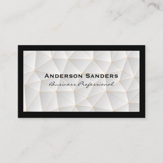 幾何学的パターン |黒縁ど 名刺 (正面)