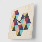 幾何学的パター遊ンIII スクエア壁時計 (傾斜)