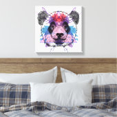 幾何学的パンダ熊 キャンバスプリント (インサイチュ (寝室))