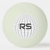幾何学的パーソナライズされたグローブモノグラムゴルフボール 卓球ボール (正面)