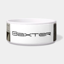 幾何学的パーソナライズされたトライカラーのドッグボウル