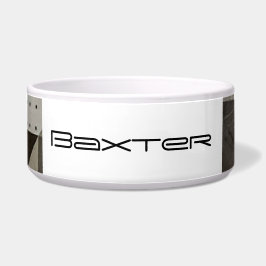 幾何学的パーソナライズされたトライカラーのドッグボウル ボウル