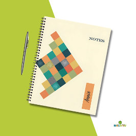 幾何学的パーソナライズされたノートブック – 新学期 ノートブック