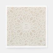 幾何学的パーソナライズされた調和結婚のナプキン スタンダードランチョンナプキン (正面)