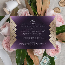 幾何学的パープル金ゴールド結婚ギャツビー メニュー