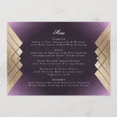 幾何学的パープル金ゴールド結婚ギャツビー メニュー (正面)