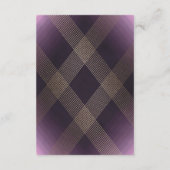 幾何学的パープル金ゴールド結婚ギャツビー 出欠カード (裏面)