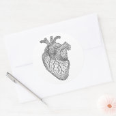 幾何学的ヒトハート ラウンドシール (封筒)