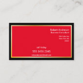 幾何学的ビジネスコンサルタント驚くべきブラックキューブ 名刺 (裏面)