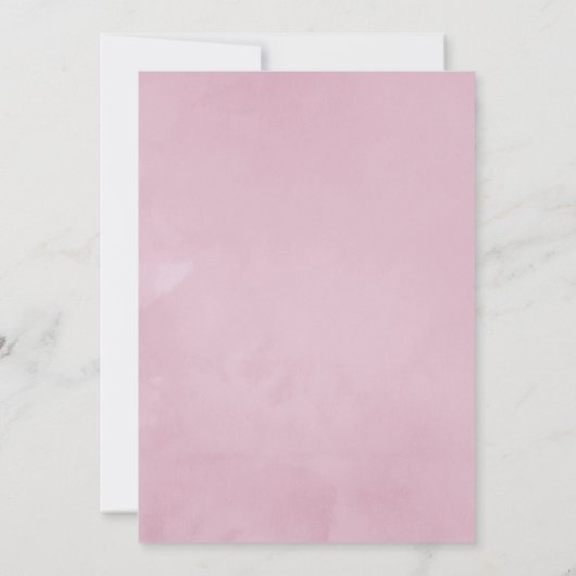 幾何学的ピンクの花の仮想結婚体 案内状 (裏面)