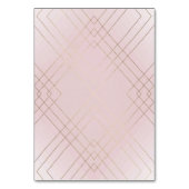 幾何学的ピンクの金ゴールド結婚ギャツビーのテーブル番号 テーブルナンバー (裏面)