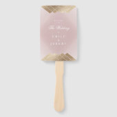 幾何学的ピンクの金ゴールド結婚ギャツビー ハンドファン (正面)