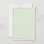 幾何学的ピンクミントレッド金ゴールドフローラRSVP 招待状 (裏面)