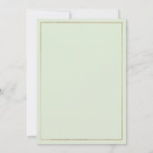 幾何学的ピンクミントレッド金ゴールド結婚フローラ 招待状 (裏面)