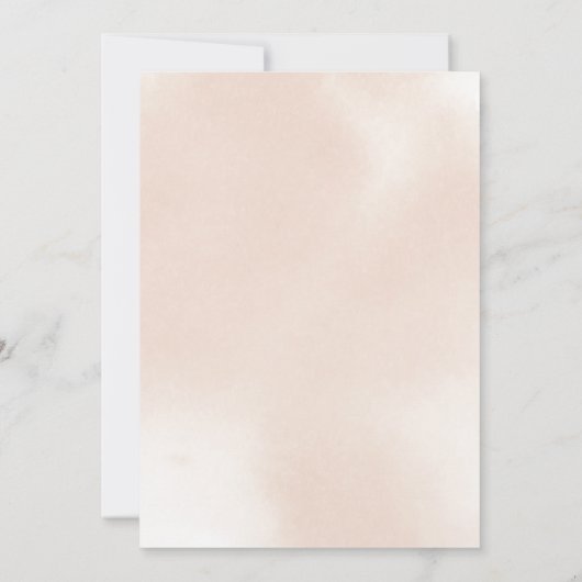 幾何学的ピンクローズI do BBQ婚約パーティ 招待状 (裏面)