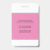 幾何学的ピンク三角形の登録ナースRN バッジ (裏面)