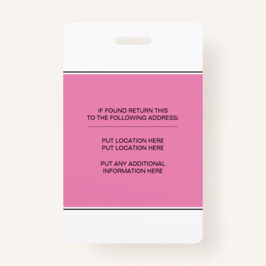 幾何学的ピンク三角形の登録ナースRN バッジ (裏面)