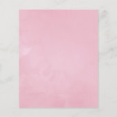 幾何学的ピンク春さくらんぼ結婚ブロッサム チラシ (裏面)