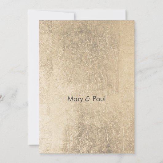 幾何学的ピンク白黒金ゴールド結婚フローラ 招待状 (裏面)