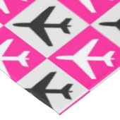 幾何学的ピンク航空ジェット機 テーブルクロス (アングル)