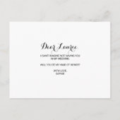 幾何学的ピンク赤面春フローラ花嫁 インビテーションポストカード (裏面)