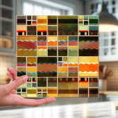 幾何学的ファインアートパターンキッチンバスルーム用タイル タイル