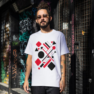 幾何学的ファッションアイディア Tシャツ