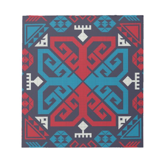 幾何学的ファッションクラシックかわいいトレンディーカラフル ノートパッド (正面)